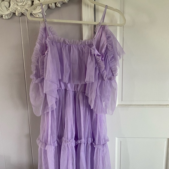 Purple Ruffle Boho Dress - Picture 9 of 14